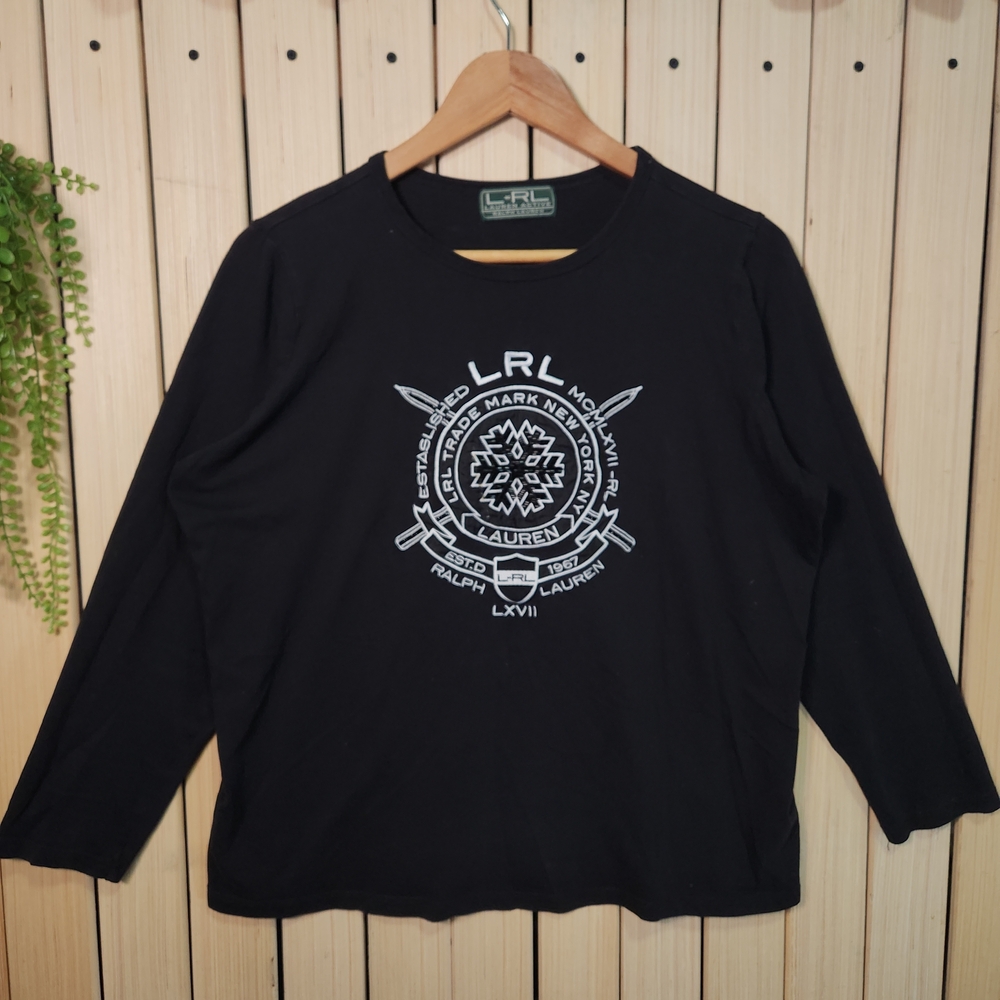 Lauren Ralph Lauren Shirt Black Long Sleeve